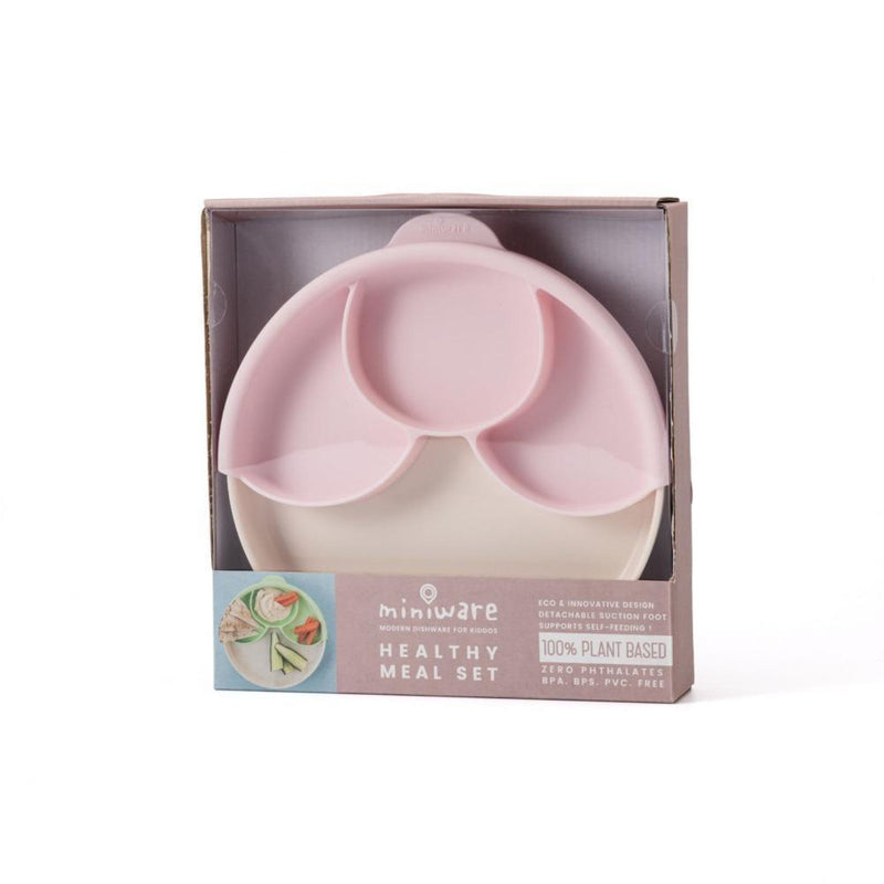 Miniware Healthy Meal Suction Plate with Dividers Set