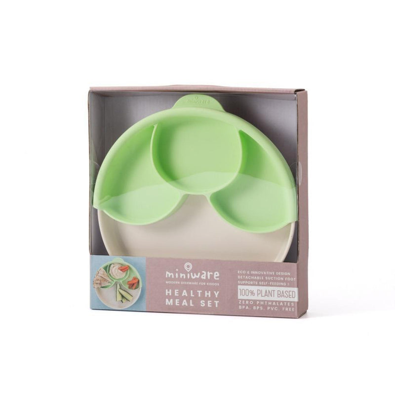 Miniware Healthy Meal Suction Plate with Dividers Set