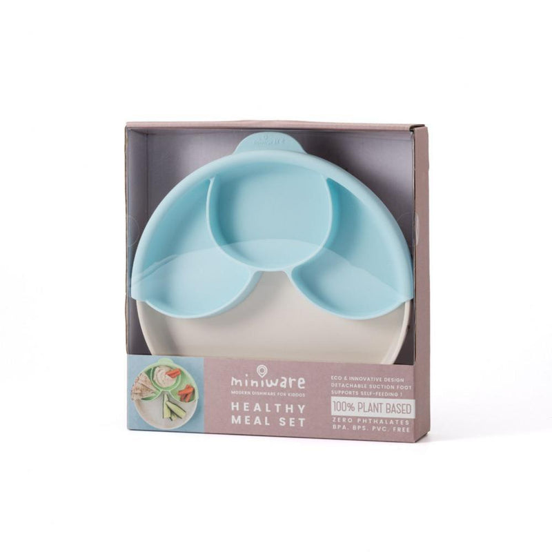 Miniware Healthy Meal Suction Plate with Dividers Set