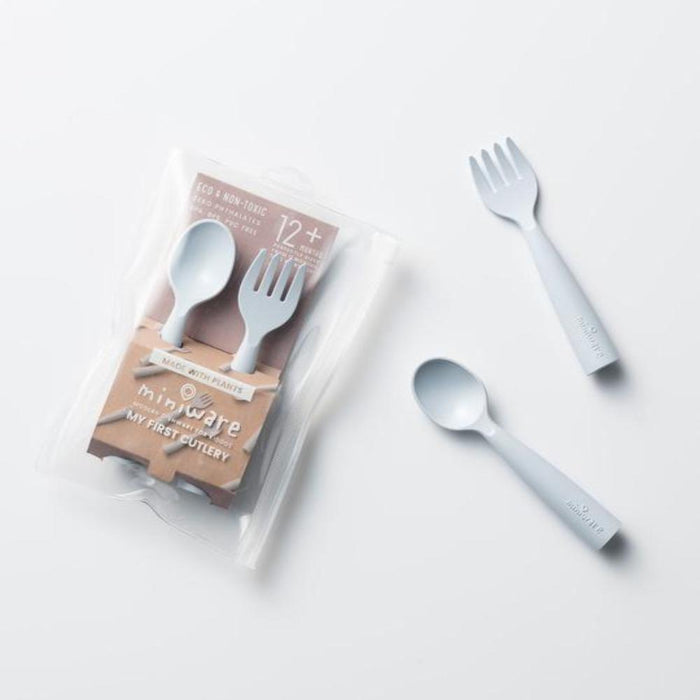 Miniware My First Cutlery Fork & Spoon Set-Mealtime Essentials-Miniware-Toycra