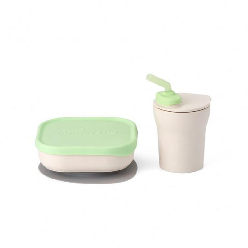 Miniware Sip & Snack- Suction Bowl with Sippy Cup Feeding Set