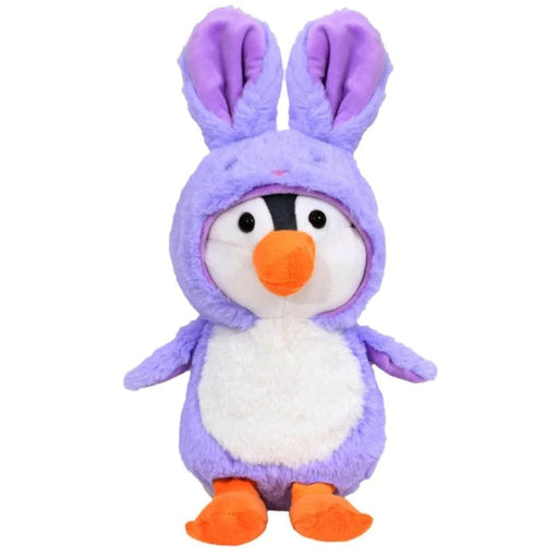 Mirada 23cm Hoodie Penguin - Purple Bunny-Soft Toy-Mirada-Toycra