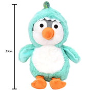 Mirada 23cm Hoodie Penguin - Turquoise Dinosaur