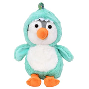 Mirada 23cm Hoodie Penguin - Turquoise Dinosaur