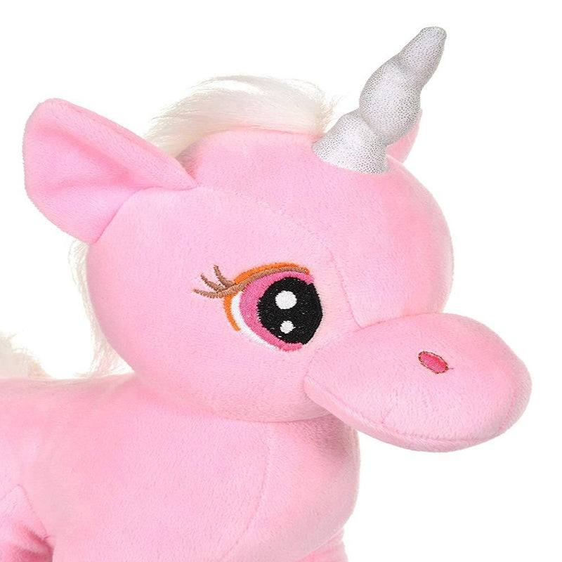 Mirada 23cm Standing Unicorn with Glitter Horn - Pink-Soft Toy-Mirada-Toycra