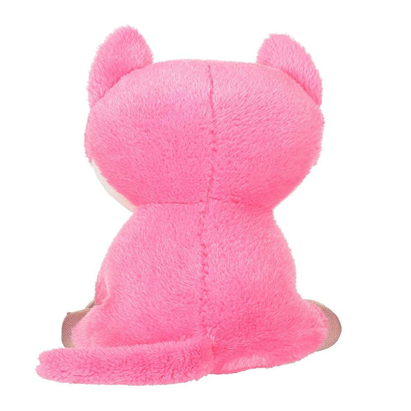 Mirada 25cm Cat with Glitter Eye Soft Toy - Dark Pink
