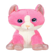 Mirada 25cm Cat with Glitter Eye Soft Toy - Dark Pink