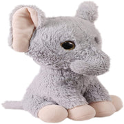 Mirada 25cm Elephant with Glitter Eye - Light Grey