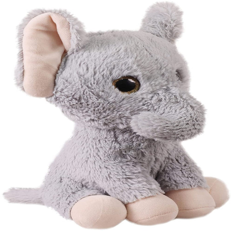 Mirada 25cm Elephant with Glitter Eye - Light Grey