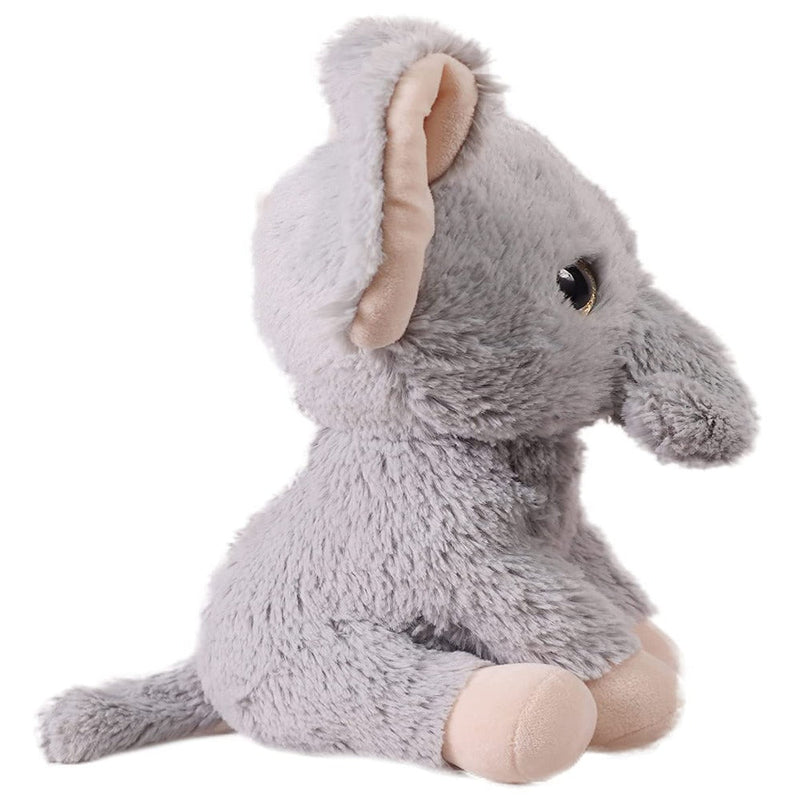 Mirada 25cm Elephant with Glitter Eye - Light Grey