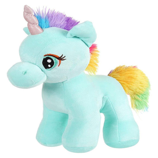 Mirada 29cm Standing Unicorn with Glitter Horn - Cyan-Soft Toy-Mirada-Toycra