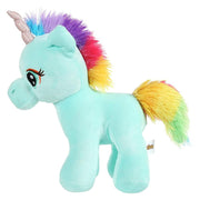 Mirada 29cm Standing Unicorn with Glitter Horn - Cyan