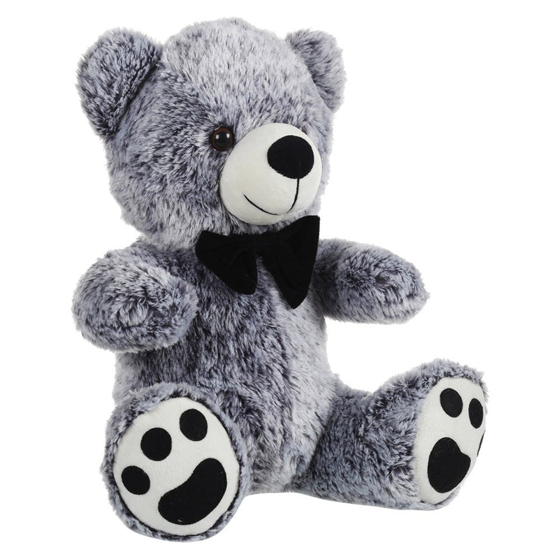 Mirada 32cm Sitting Bear Soft Toy - Dual Black