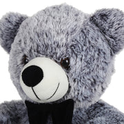Mirada 32cm Sitting Bear Soft Toy - Dual Black