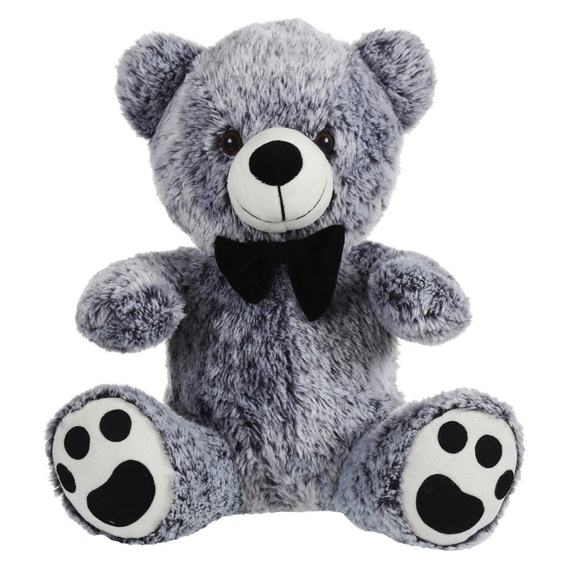 Mirada 32cm Sitting Bear Soft Toy - Dual Black