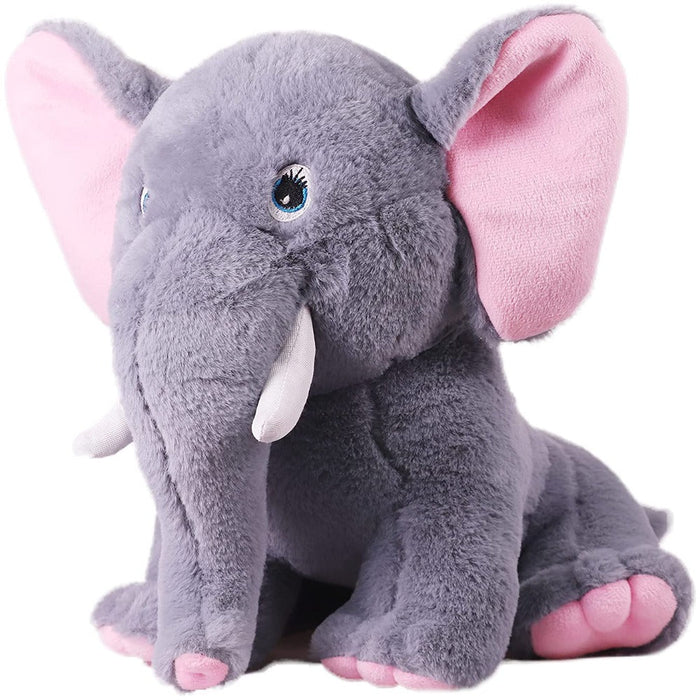 Mirada 32cm Sitting Elephant Soft Toy - Grey-Soft Toy-Mirada-Toycra