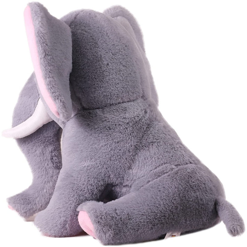 Mirada 32cm Sitting Elephant Soft Toy - Grey