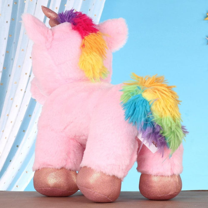 Mirada 32cm Standing Unicorn Pink-Soft Toy-Mirada-Toycra