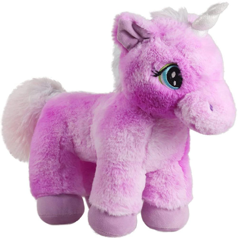 Mirada 32cm Standing Unicorn with Glitter Horn Soft Toy (Purple)