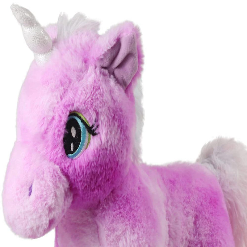 Mirada 32cm Standing Unicorn with Glitter Horn Soft Toy (Purple)