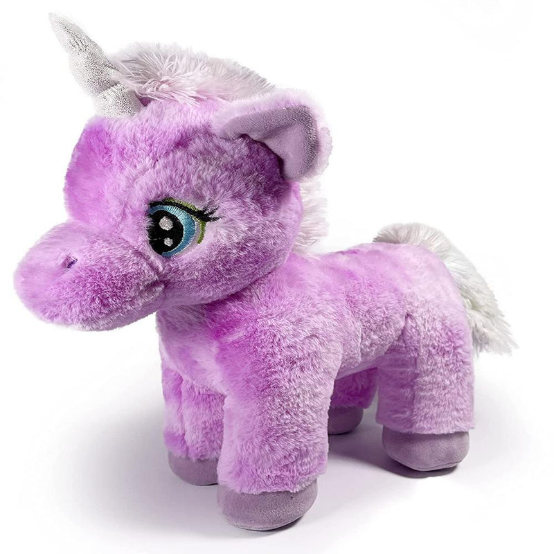 Mirada 32cm Standing Unicorn with Glitter Horn Soft Toy (Purple)
