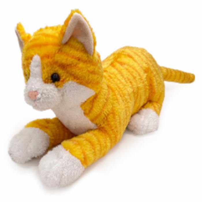 Mirada 35cm Lying Cat - Yellow-Soft Toy-Mirada-Toycra