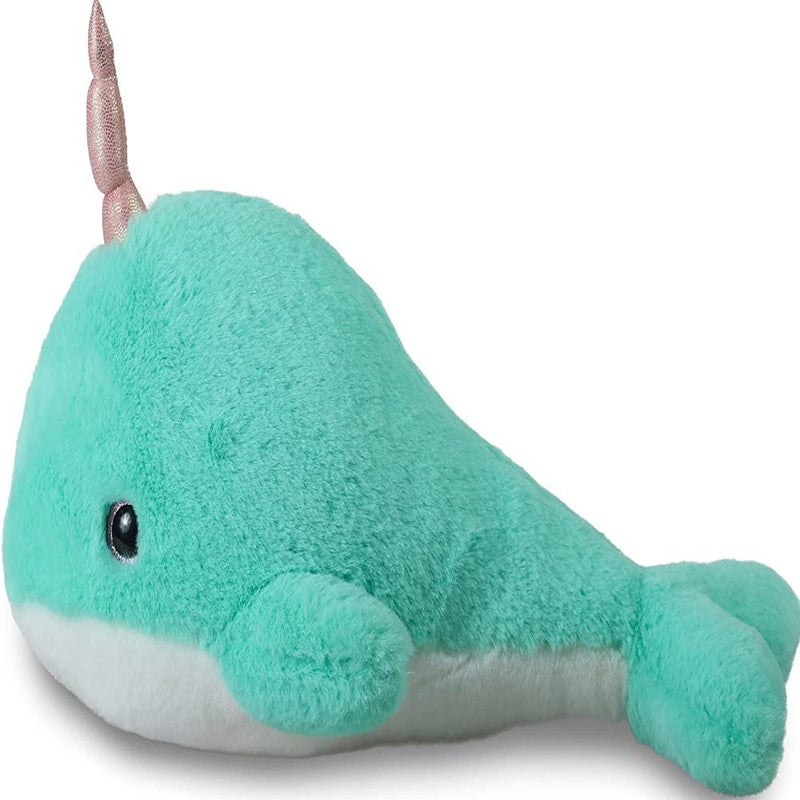Mirada 40cm Narwhal with Glitter Eye - Light Green