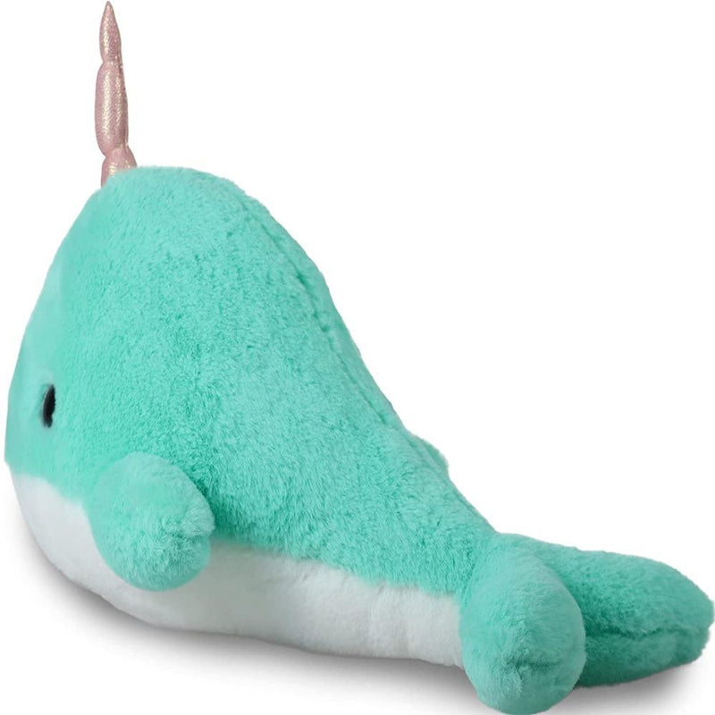 Mirada 40cm Narwhal with Glitter Eye - Light Green