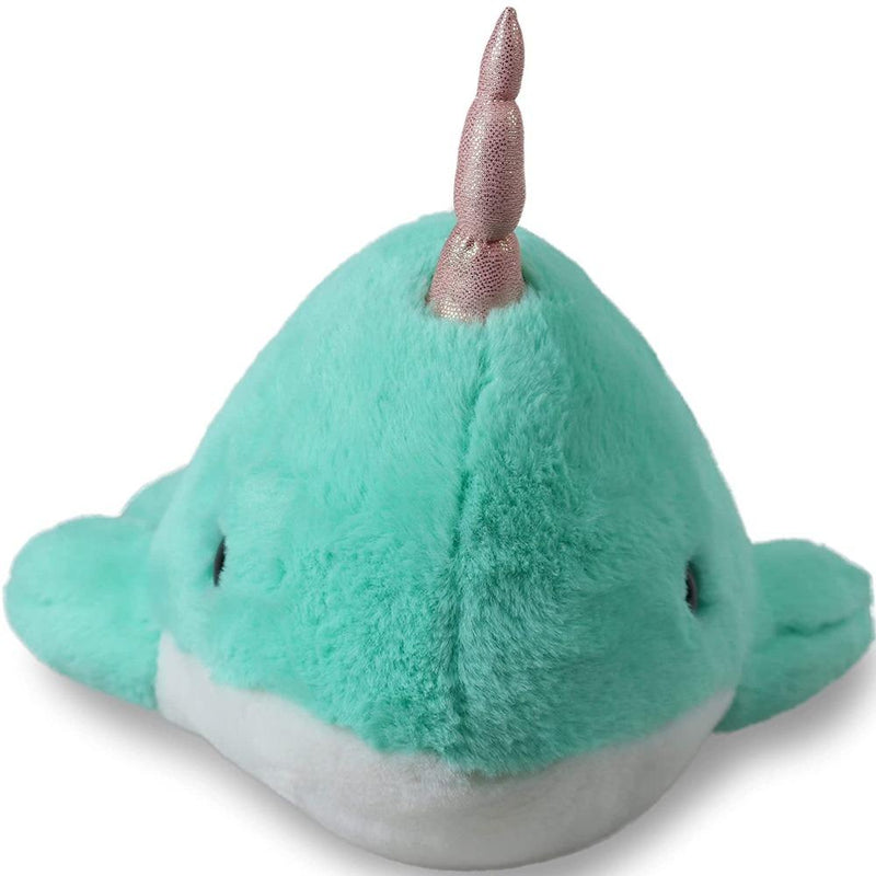 Mirada 40cm Narwhal with Glitter Eye - Light Green