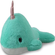 Mirada 40cm Narwhal with Glitter Eye - Light Green