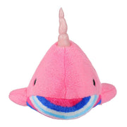 Mirada 40cm Narwhal with Glitter Eye Soft Toy -Dark Pink
