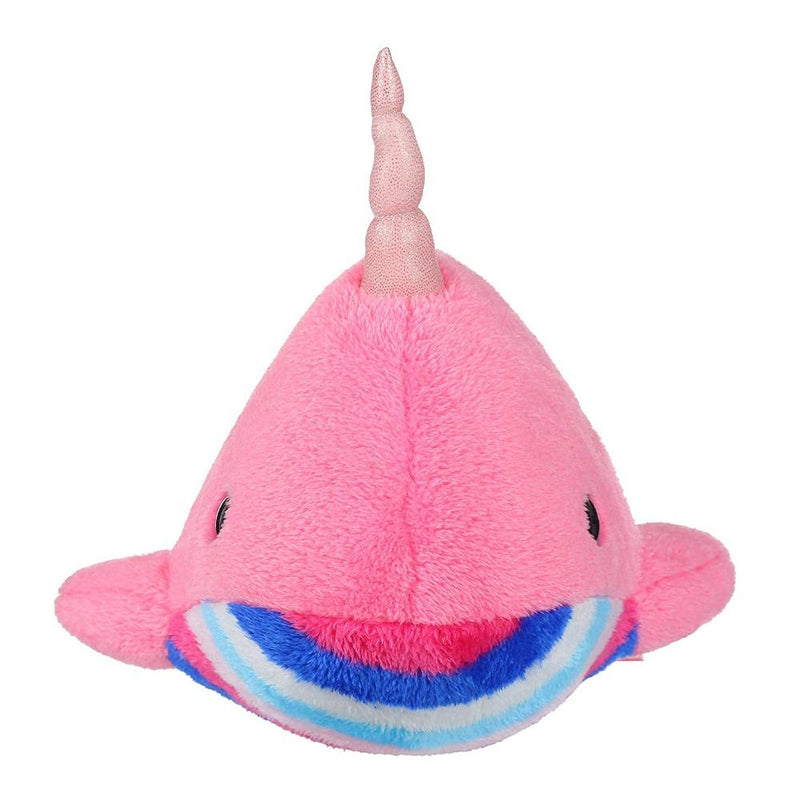 Mirada 40cm Narwhal with Glitter Eye Soft Toy -Dark Pink