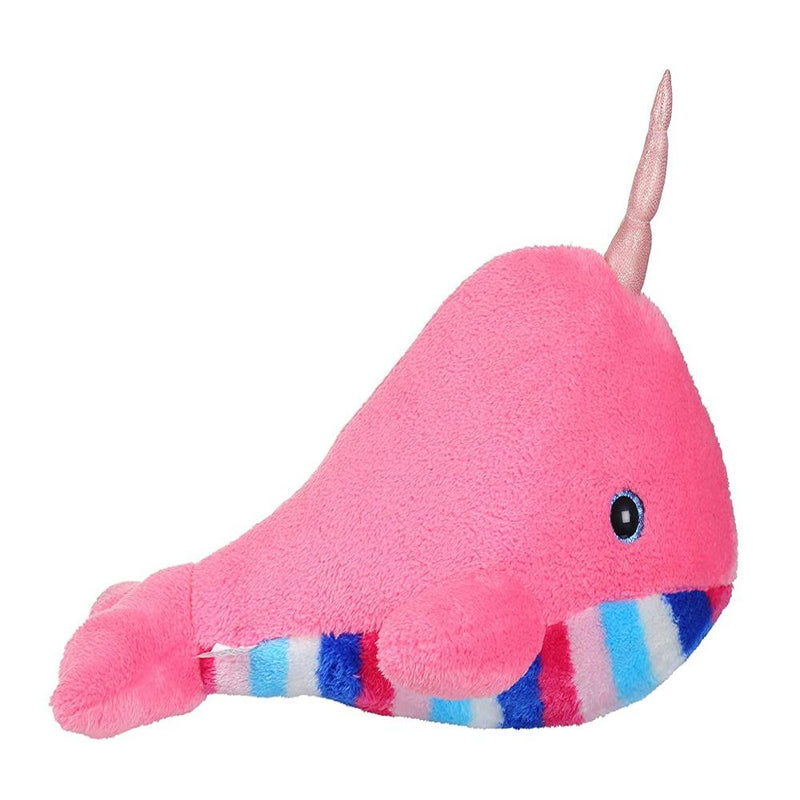 Mirada 40cm Narwhal with Glitter Eye Soft Toy -Dark Pink