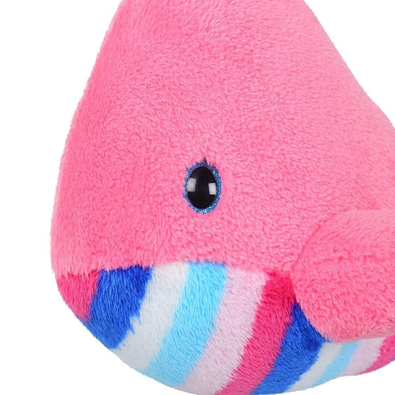 Mirada 40cm Narwhal with Glitter Eye Soft Toy -Dark Pink