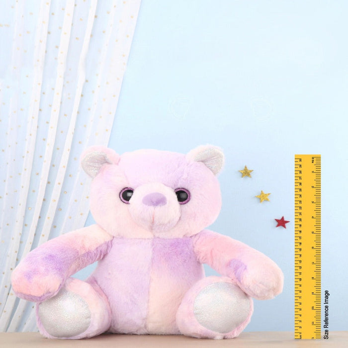 Mirada Bear With Glitter Eye Soft Toy Purple - 35 cm-Soft Toy-Mirada-Toycra