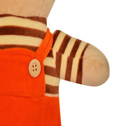 Mirada Plush 30cm Floppy Teddy Bear Soft Toy in Dangri Dress - Orange