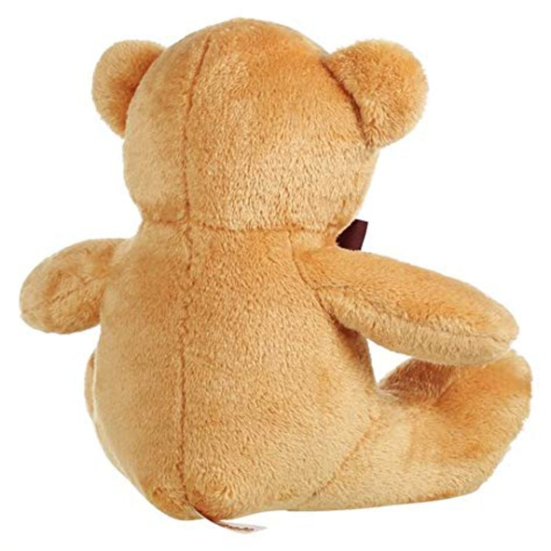Mirada Plush 30cm Teddy Bear with Embroidered Paw & Bow - Brown