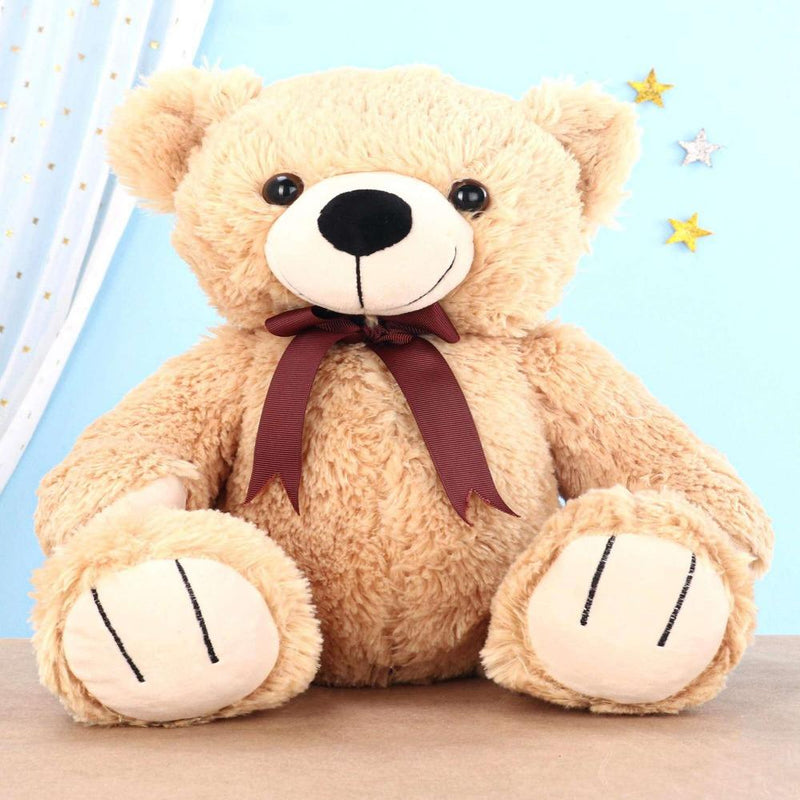 Mirada Plush 32Cm Sitting Bear With Beans soft Toys Brown