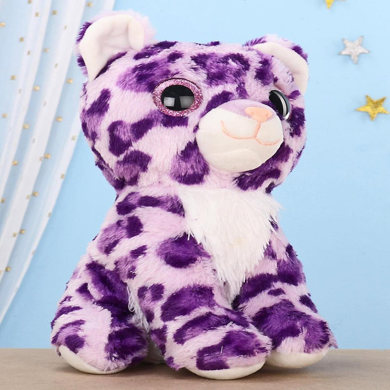 Mirada Plush Leopard Soft Toy Violet - 25 cm