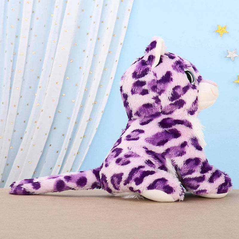 Mirada Plush Leopard Soft Toy Violet - 25 cm