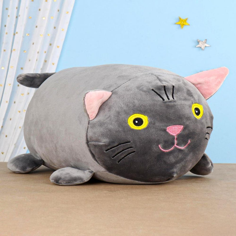 Mirada Plush Soft Toy Kitty Grey - Length 32 cm