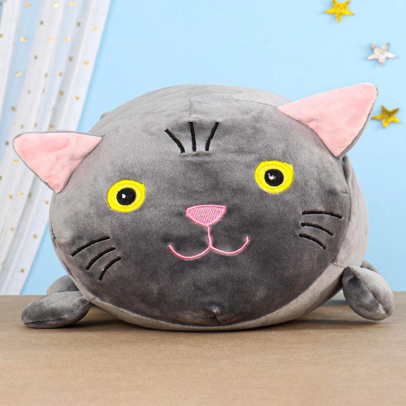 Mirada Plush Soft Toy Kitty Grey - Length 32 cm