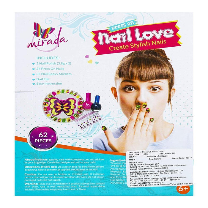 Mirada Press On Nails Love-Arts & Crafts-Mirada-Toycra