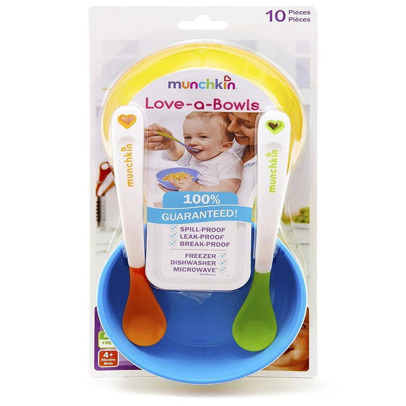 Munchkin Feeding Bowls And Spoons Set - Multicolour