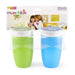 Munchkin Miracle 360 Sippy Cup, 10 Ounce, 2 Count (Green/Blue)-Mealtime Essentials-Munchkin-Toycra