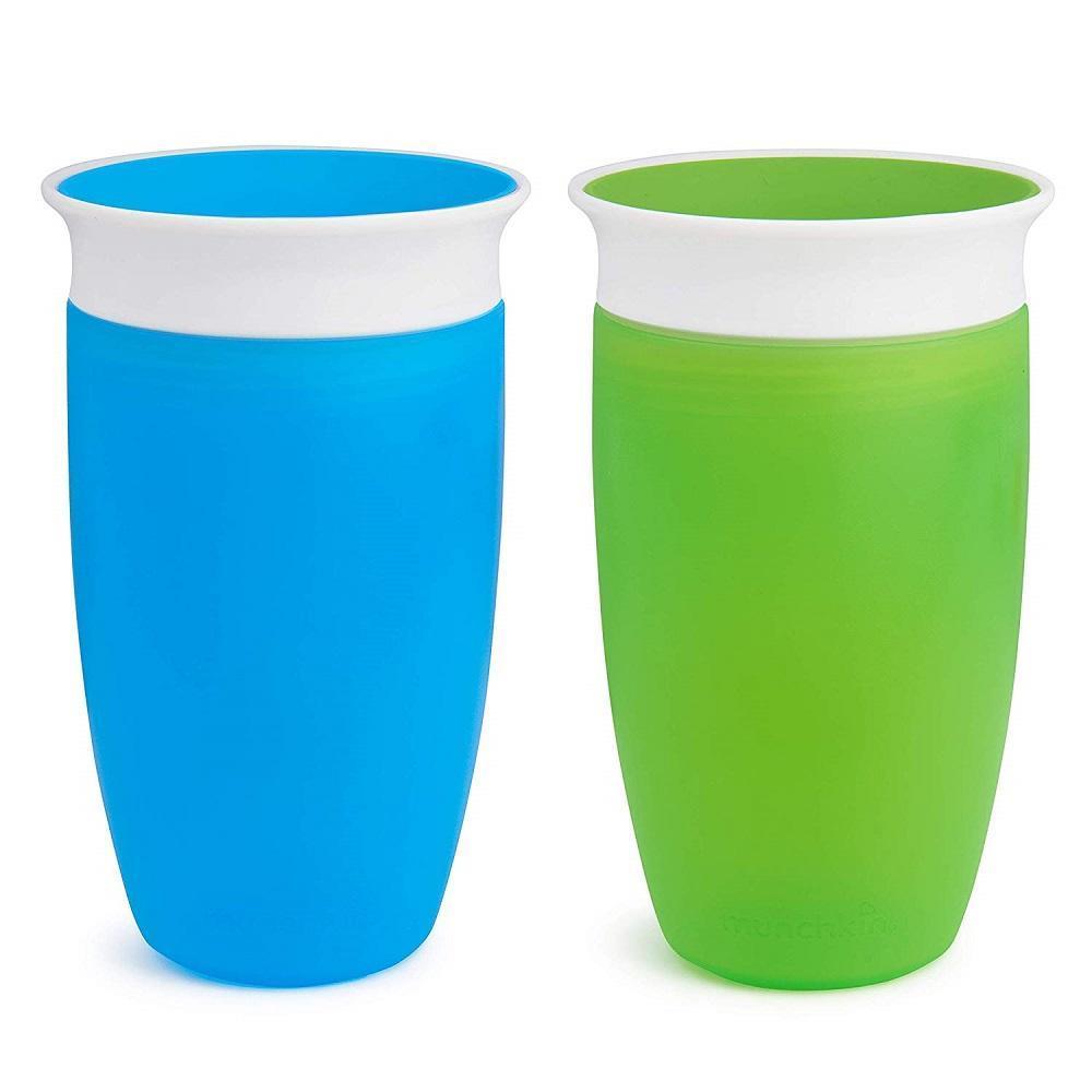 Munchkin Miracle 360 Sippy Cup, 10 Ounce, Count (Green/Blue)