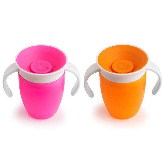 Munchkin Miracle 360 Trainer Cup, Ounce, Count (Pink/Orange)