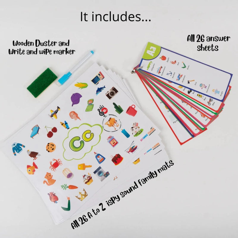 My House Teacher A to Z Alphabet Reusable Mats Set