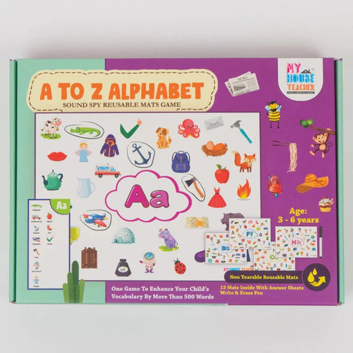 My House Teacher A to Z Alphabet Reusable Mats Set-Preschool Toys-My House Teacher-Toycra