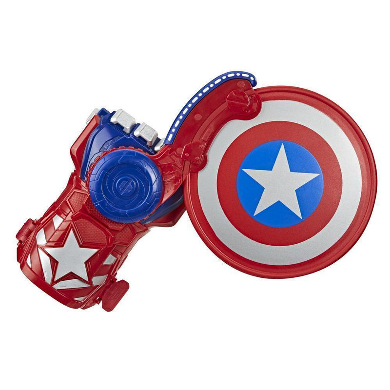 Nerf Power Moves Marvel Avengers Captain America Shield Sling Disc-Launching Toy for Kids Roleplay